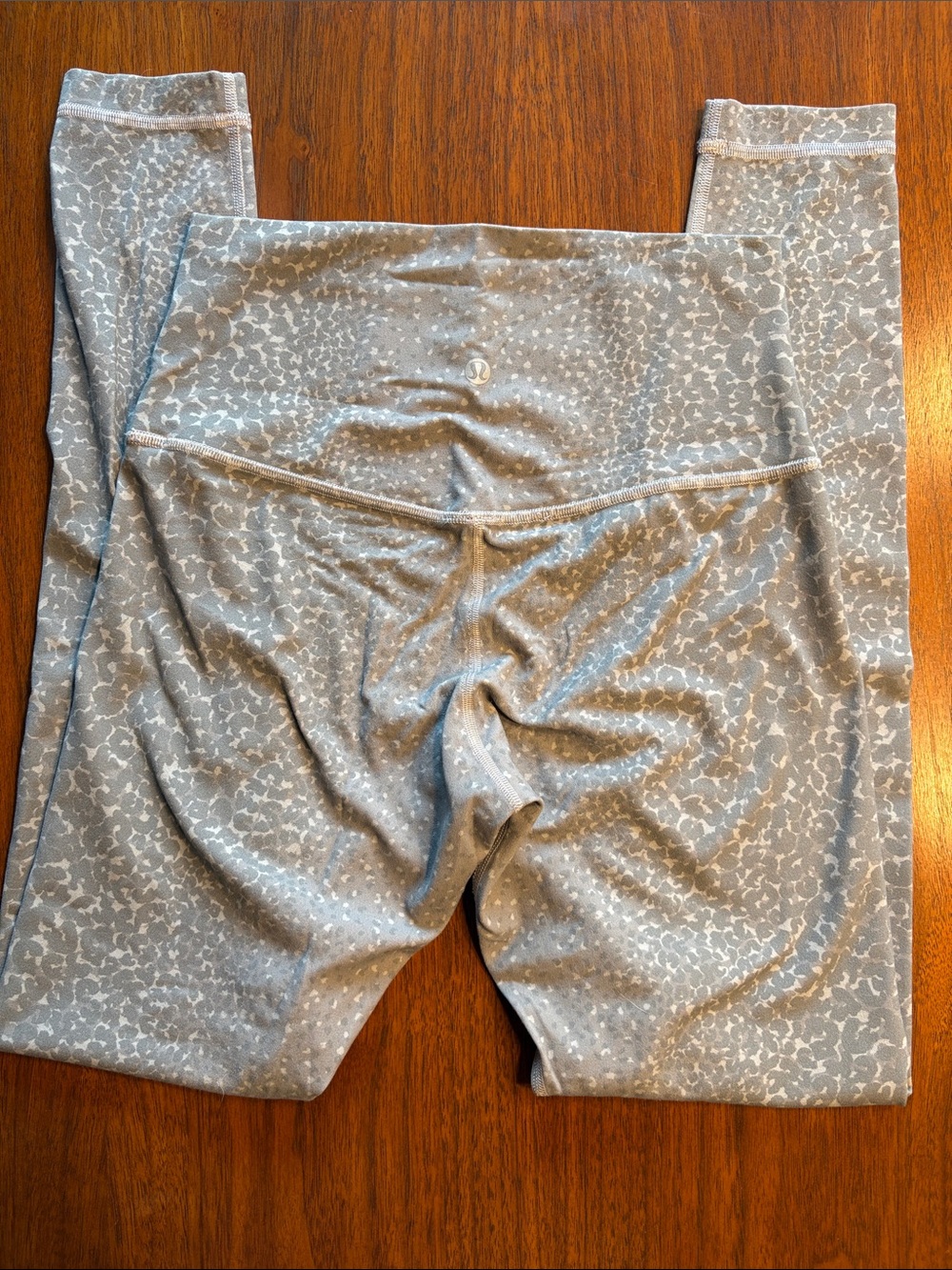 lululemon athletica Light Gray Patterned High-Rise Leggings